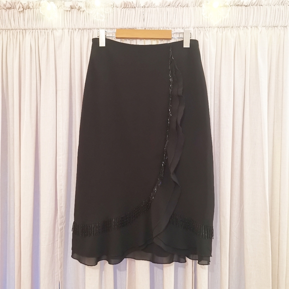 Vintage Dresses & Skirts - Vintage black midi skirt